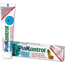 Plakkontrol natural white dentifricio 100 g