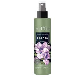 Euphidra acqua profumata fresia in flacone con etichetta pompa spray