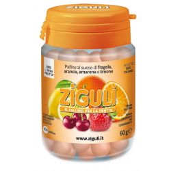 Ziguli mix amarena, arancia, fragola, limone 100 palline 60 g