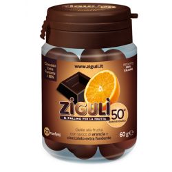 Ziguli gelee gusto arancia e cioccolato fondente 60% 20 confetti 60 g