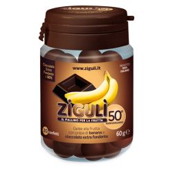Ziguli gelee gusto banana e cioccolato fondente 60% 20 confetti 60 g