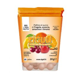 Ziguli mix amarena, arancia, fragola, limone 40 palline 24 g