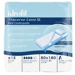 Idrofil traversa letto xl 80x180 cm 15 pezzi
