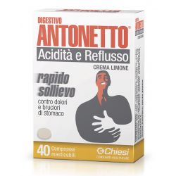 Digestivo antonetto acidita' e reflusso crema al limone 40 compresse masticabili