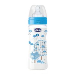 Chicco biberon well being in polipropilene boy da 330 ml fast silicone ita