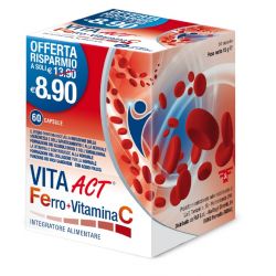 Vita act ferro + vitamina c 60 capsule