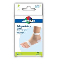 Calza con protezione master-aid footcare idratante in gel/tessuto per talloni 2 pezzi f1