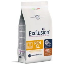 Exclusion monoprotein veterinary diet formula dog renal pork & sorghum and rice small 2 kg dry