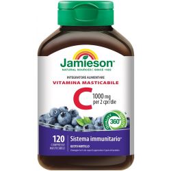 Jamieson vitamina c 1000 mirtillo 120 compresse masticabili