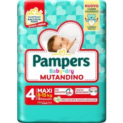 Pampers baby dry pannolino mutandina maxi small pack 16 pezzi