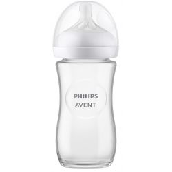 Avent biberon natural response in vetro da 240ml tettarella flusso 3