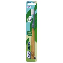 Tepe choice spazzolino sostenibile con manico in legno 3 + 3 testine cambiabili