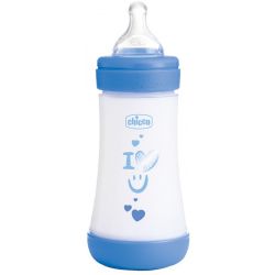 Chicco biberon p5 240ml med silicone boy