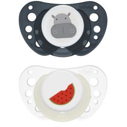 Chicco succhietti air blu lumi silicone 16-36 mesi 2 pezzi