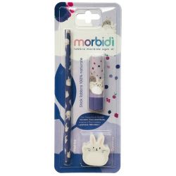 Morbidi' kit disegno frutti di bosco stick labbra + matita + gomma da cancellare