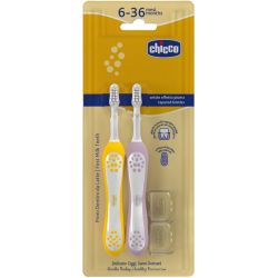 Chicco spazzolino 6-36 mesi doppio rosa-giallo
