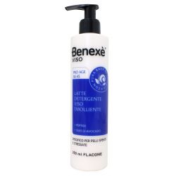 Benexe' latte detergente viso emolliente 30-45anni per pelli spente e stressate 250 ml