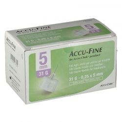 AGO PER PENNA DA INSULINA ACCU-FINE PEN NEEDLE ACCU-CHEK GAUGE 31 X 5MM 100 PEZZI