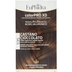 EUPHIDRA COLORPRO XD 535 CASTANO CIOCCOLATO GEL COLORANTE CAPELLI IN FLACONE + ATTIVANTE + BALSAMO +