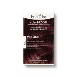 EUPHIDRA COLORPRO XD 550 MOGANO GEL COLORANTE CAPELLI IN FLACONE + ATTIVANTE + BALSAMO + GUANTI