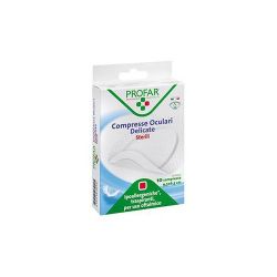 COMPRESSE OCULARI CON GARZA ANTIADERENTE 9,5X6,5 CM 10 PEZZI PROFAR