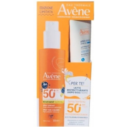 Eau thermale avene solare spray bambino spf50+ 200 ml + ristrutturante doposole 50 ml