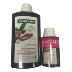 Klorane chinina shampoo fortificante & stimolante alla chinina 400 ml + 1 shampoo fortificante & stimolante alla chinina 100 ml