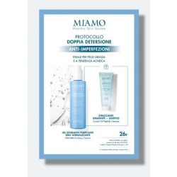 Miamo doppia detersione anti-imperfezioni protocollo 1 aha/bha purifying cleanser 250 ml + 1 mini crystal oil 50 ml