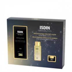 Isdinceutics pack rutina noche navidad 2023 1 siero 50 ml + 1 detergente 27 ml + 1 contorno occhi 4