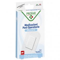 MEDICAZIONE POST OPERATORIA STERILE GARZA ANTIADERENTE 10X25 CM 3 PEZZI PROFAR