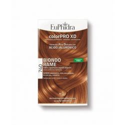 EUPHIDRA COLORPRO XD 740 BIONDO RAME GEL COLORANTE CAPELLI IN FLACONE + ATTIVANTE + BALSAMO + GUANTI