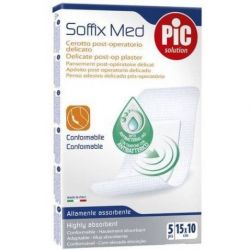 CEROTTO PIC SOFFIX MED IN TNT CON TAMPONE CENTRALE ASSORBENTE STERILE MONOUSO 10X15 CM ANTIBATTERICO
