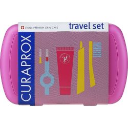 Curaprox travel set magenta