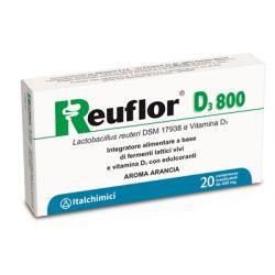 REUFLOR D3 800 20 COMPRESSE MASTICABILI AROMA ARANCIA