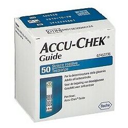 STRISCE MISURAZIONE GLICEMIA ACCU-CHEK GUIDE 50 STRIPS RETAIL 50 PEZZI