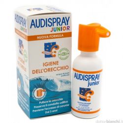 AUDISPRAY JUNIOR SOLUZIONE DI ACQUA DI MARE IPERTONICA SPRAY SENZA GAS IGIENE ORECCHIO 25ML