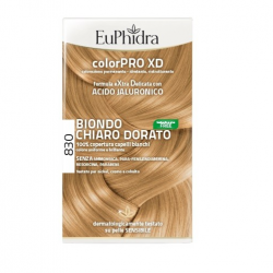 EUPHIDRA COLORPRO XD 830 BIONDO CHIARO DORATO GEL COLORANTE CAPELLI IN FLACONE + ATTIVANTE + BALSAMO