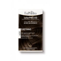 EUPHIDRA COLORPRO XD 400 CASTANO GEL COLORANTE CAPELLI IN FLACONE + ATTIVANTE + BALSAMO + GUANTI